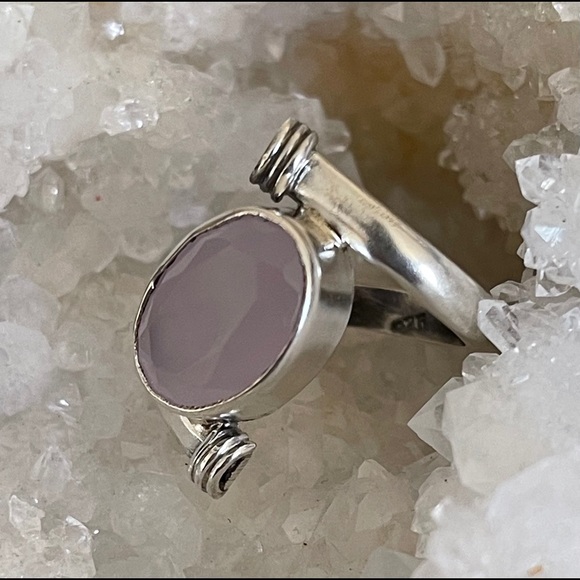 NEW ⭐️🌟⭐️ Rose Quartz Sterling Silver Ring - Picture 2 of 8